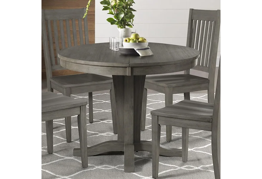 Huron Round Pedestal Table by AAmerica at Esprit Decor Home Furnishings